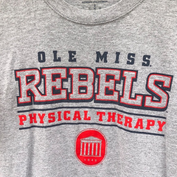 Champion Small Graphic Tee Ole Miss Rebels Physical Therapy Gray T-Shirt - Picture 3 of 5